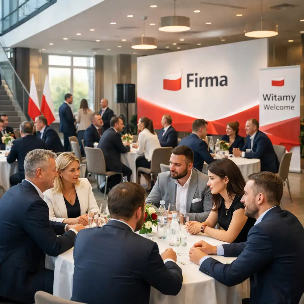 Wydarzenie firmowe z elegancką integracją przy stołach rozrywkowych